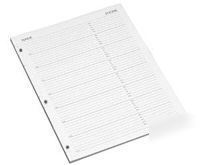 Levenger tri-ring refill sheets, address (50)