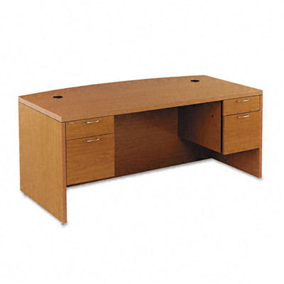 11500 valido bow front double pedestal desk bourbon cy