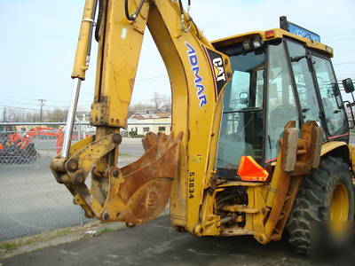2004 cat 416D loader backhoe 4-in-1 bucket cab
