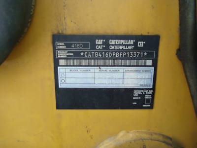 2004 cat 416D loader backhoe 4-in-1 bucket cab