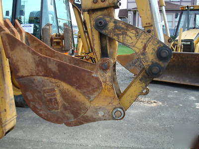 2004 cat 416D loader backhoe 4-in-1 bucket cab