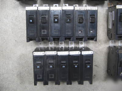 27 cutler hammer ba 15-100 amp circuit breaker lot used