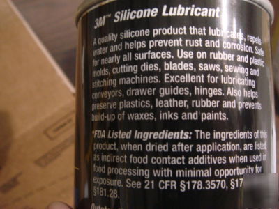 3M silicone spray lubricant industrial grade (case lot)