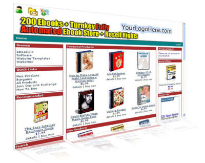 Ebook website for sale add your own products %100YOURS