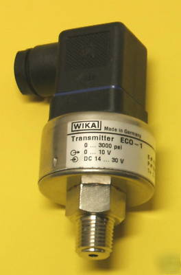 New wika pressure transmitter, eco-1 3000 psi, 14-30VDC, 
