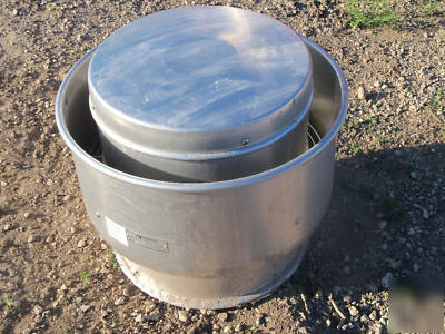 Roof exhaust fan ventilator greenheck- runs- wall mount