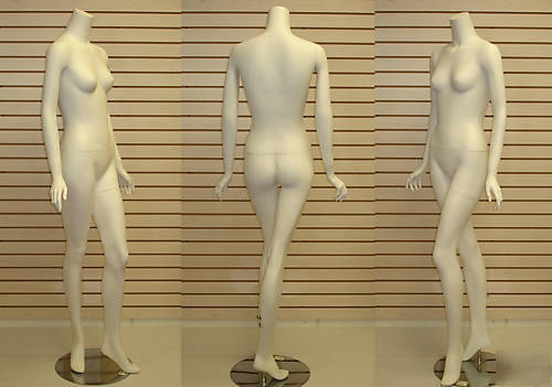 White color headless full-size female mannequin fbf-8