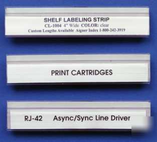 New wise shelf labeling strips 7/8 x 4 lot of 10 clear