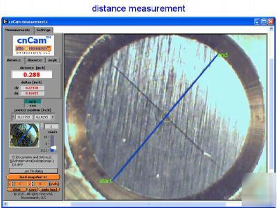 On-screen measurement software for cameras and scanners