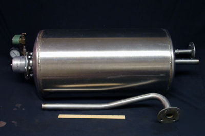 One 18 gal. ss tank with hardware (C303)