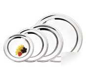 Silver plated round tray - 12'' - gadroon border