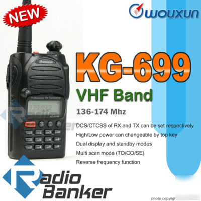 Wouxun kg-699E v 136-174MHZ two-way radio+ear+cra cable