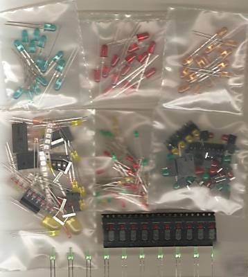 Led kit #5 over 200 pcs. 20 ma 1.8-2.2 volts