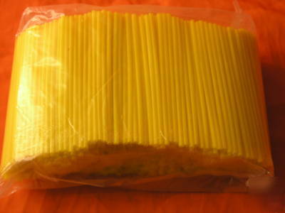 1000 yellow small stirrer straws drinking pub bar craft