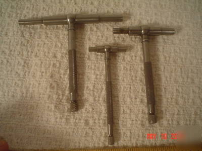(3) starret telescoping gauges, gages, 3/4