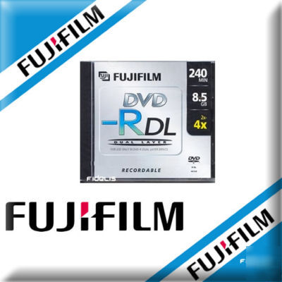 3X fujifilm dual dvd-r 8.5GB blank discs dvd -r fuji 3