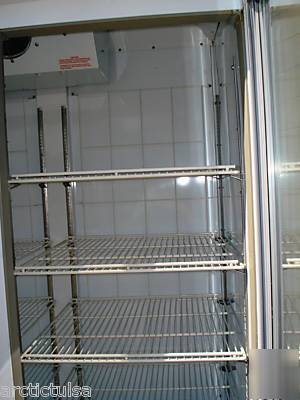 CFG74 beverage air 3 glass door freezer with casters