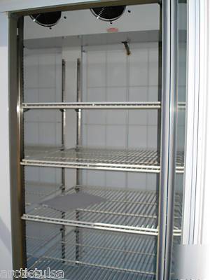 CFG74 beverage air 3 glass door freezer with casters
