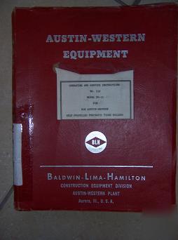 1964 austin western PR11 roller manual pneumatic tire v