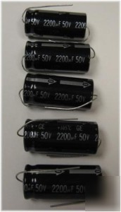 2200UF 50V axial electrolytic capacitor lot of 10