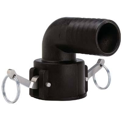 90° female coupler with hose barb - 2