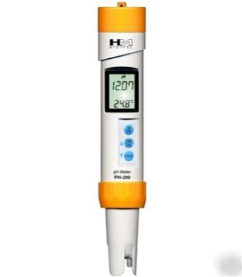 Hm digital waterproof ph-200 ph & temp tester/meter