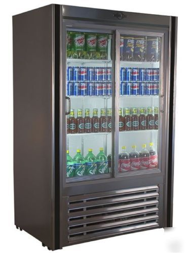 New 2 glass door cooler merchandiser refrigerator brand 