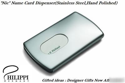 Philippi nic steel name card dispenser gifts for him