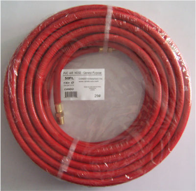Pvc air hose 1/4IN.X25FT,red,assembly 300PSI