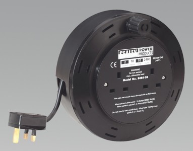Sealey box type cable reel 10MTR 2 x 230V BCR10B
