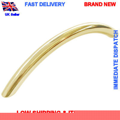Securit 128MM polished brass longbow pull handles