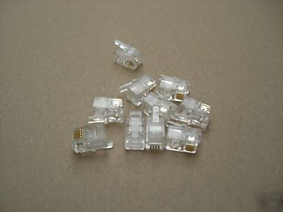 Telephone handset modular 4P4C plug 10PCS @ 0.10P each