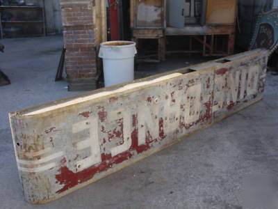 Vintage 30S steel 13' dine dance streamline deco sign