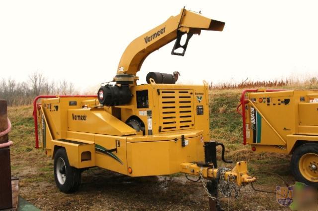 2007 vermeer BC1800XL brush chipper 19IN w/ 110 hours~