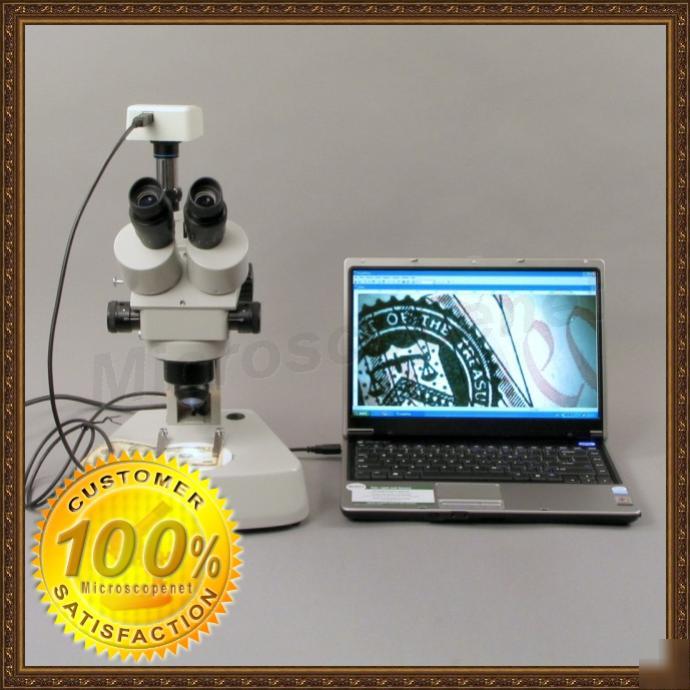 7X-45X stereo zoom microscope + 3MP usb digital camera