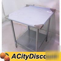 Commercial kitchen 30X30 stainless steel prep table