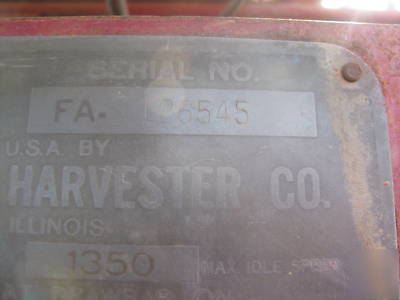 Farmall f-20 tractor price reduced
