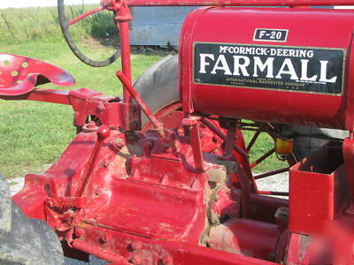 Farmall f-20 tractor price reduced