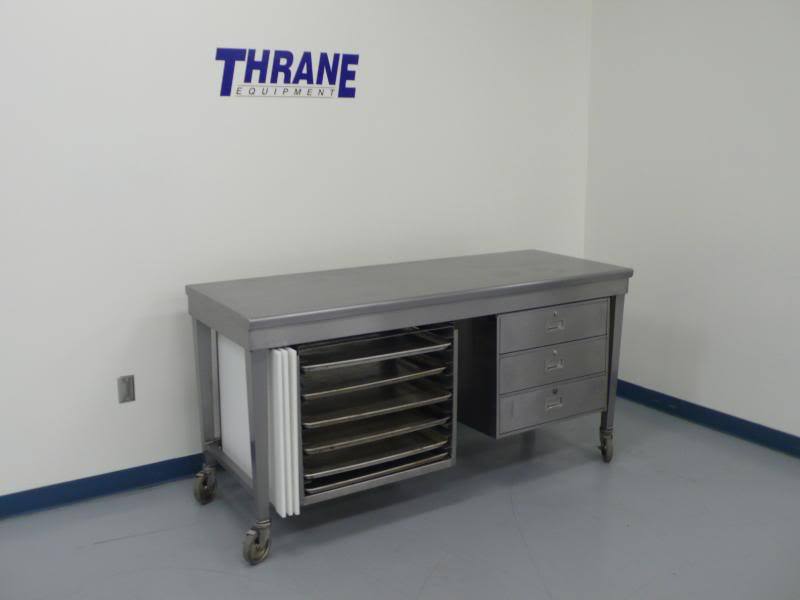 Lincoln 6' stainless steel worktop cutting board table