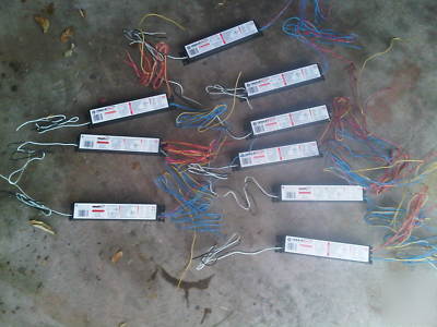 Lot of 9 ge ultramax ballasts (2N, 3N, 4N) for T8 lamps