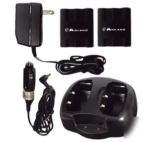 Midland AVP6-midland avp-6 desktop charger w/ 2 recharg