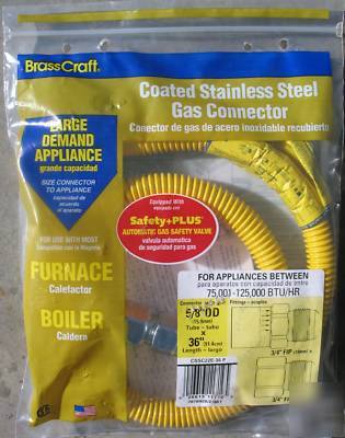 New brasscraft gas connector furnace or boiler