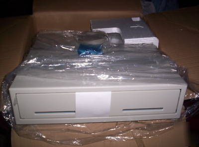 New smart series j-423-white pos cash drawer w/ keys