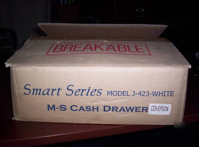 New smart series j-423-white pos cash drawer w/ keys
