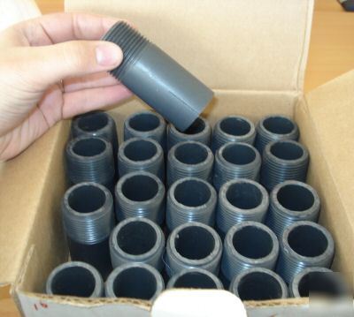  edmund gray x.h. pvc 1X3 pipe nipples 25 count