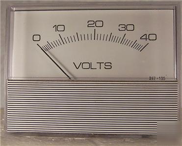 0-40 volt dc analog panel mount volt meter