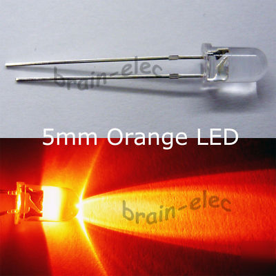100PCS 5MM orange led lamps 4000MCD super bright &freer