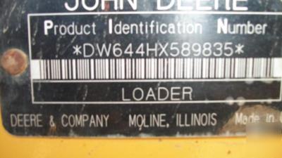 2004 john deere 644H wheel loader 4WD 3554HRS 