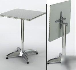 Aluminum tables 30 x 30 restaurant bar 42 square table
