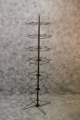 New 1 - 6 tiers 48 peg loop floor spinner display rack